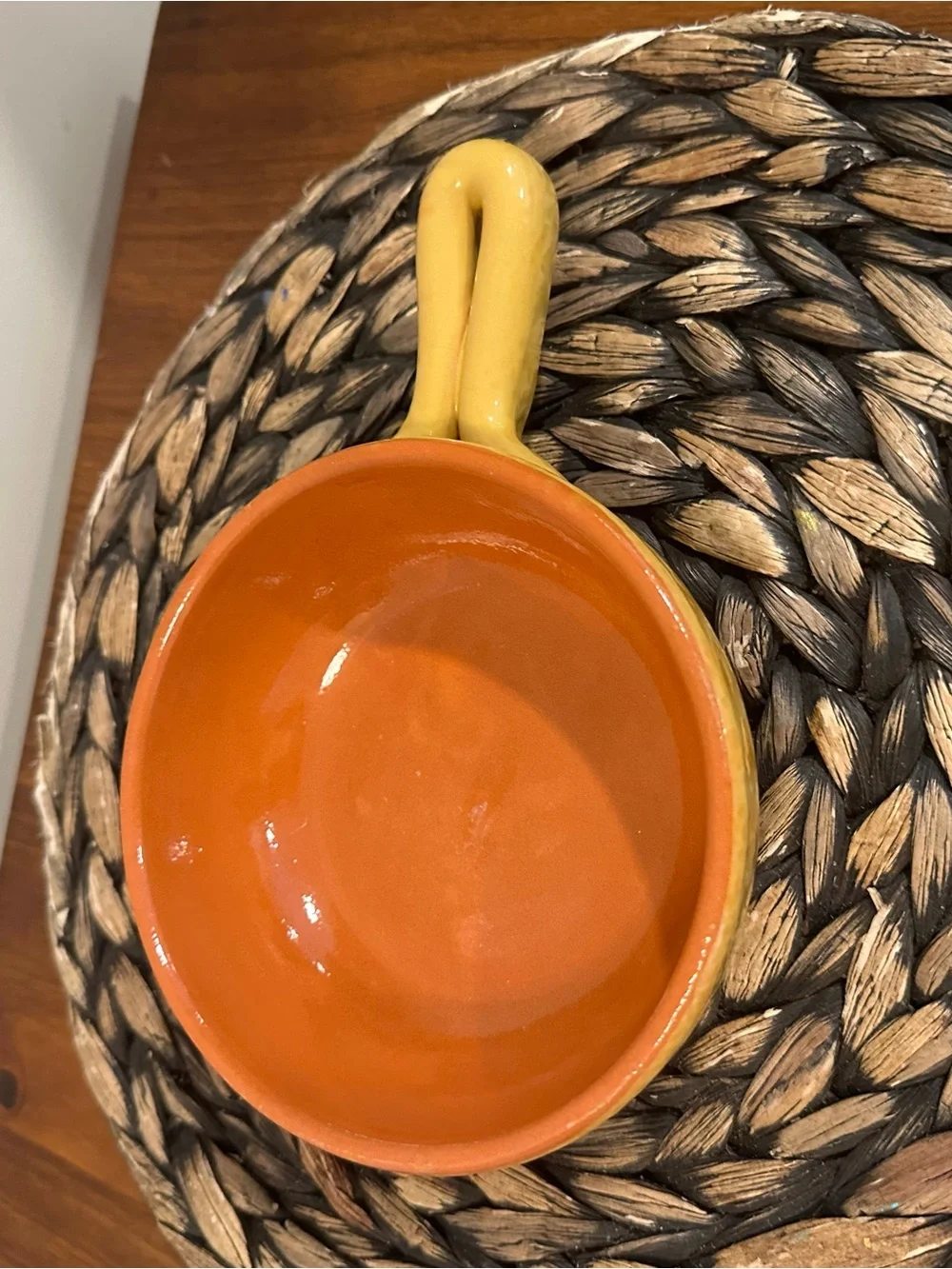 De Silva Italian Terracotta Soup/Casserole Bowl Rustic Yellow & Red – 6